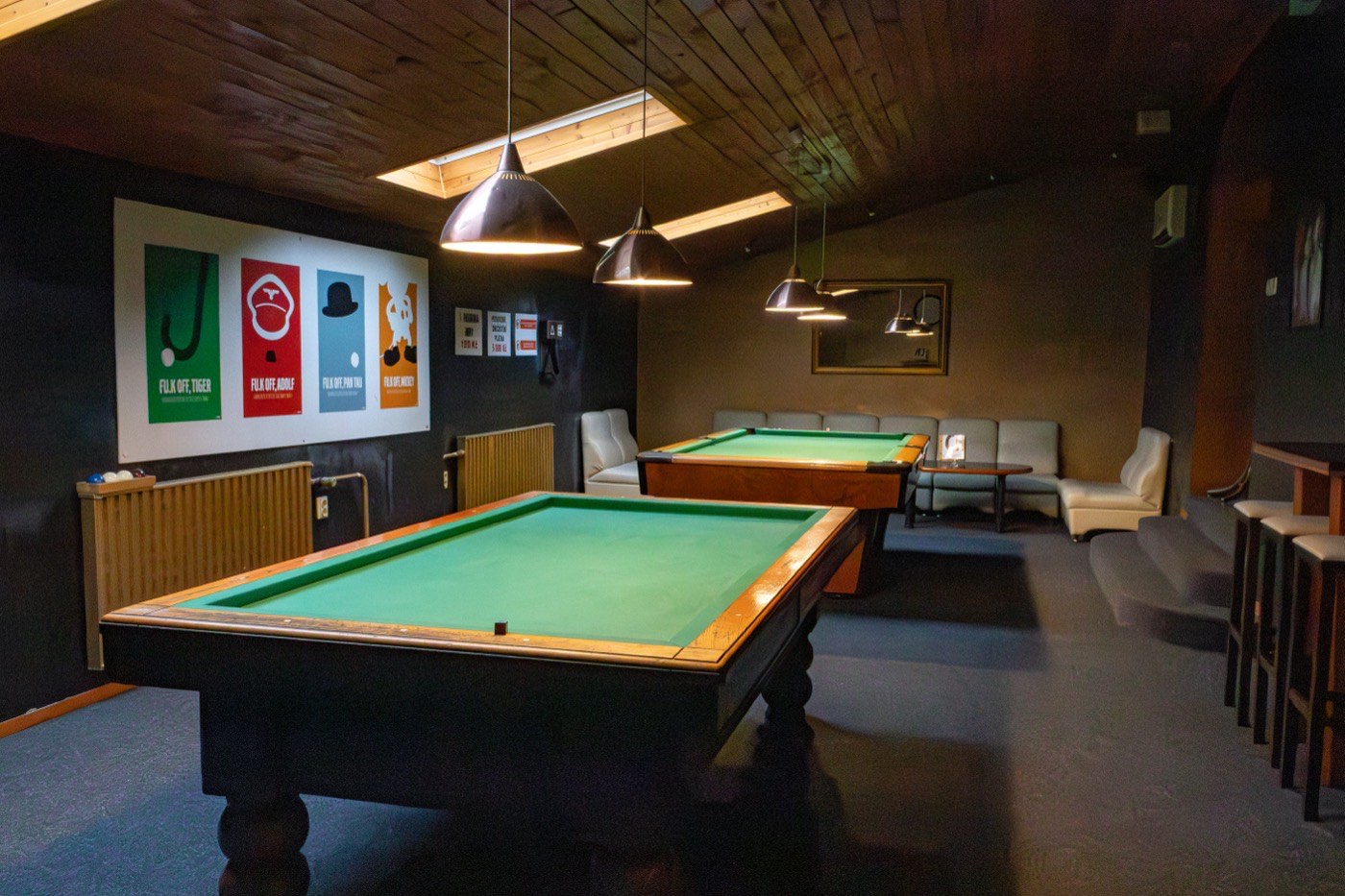 Billiard room at Charlie's House